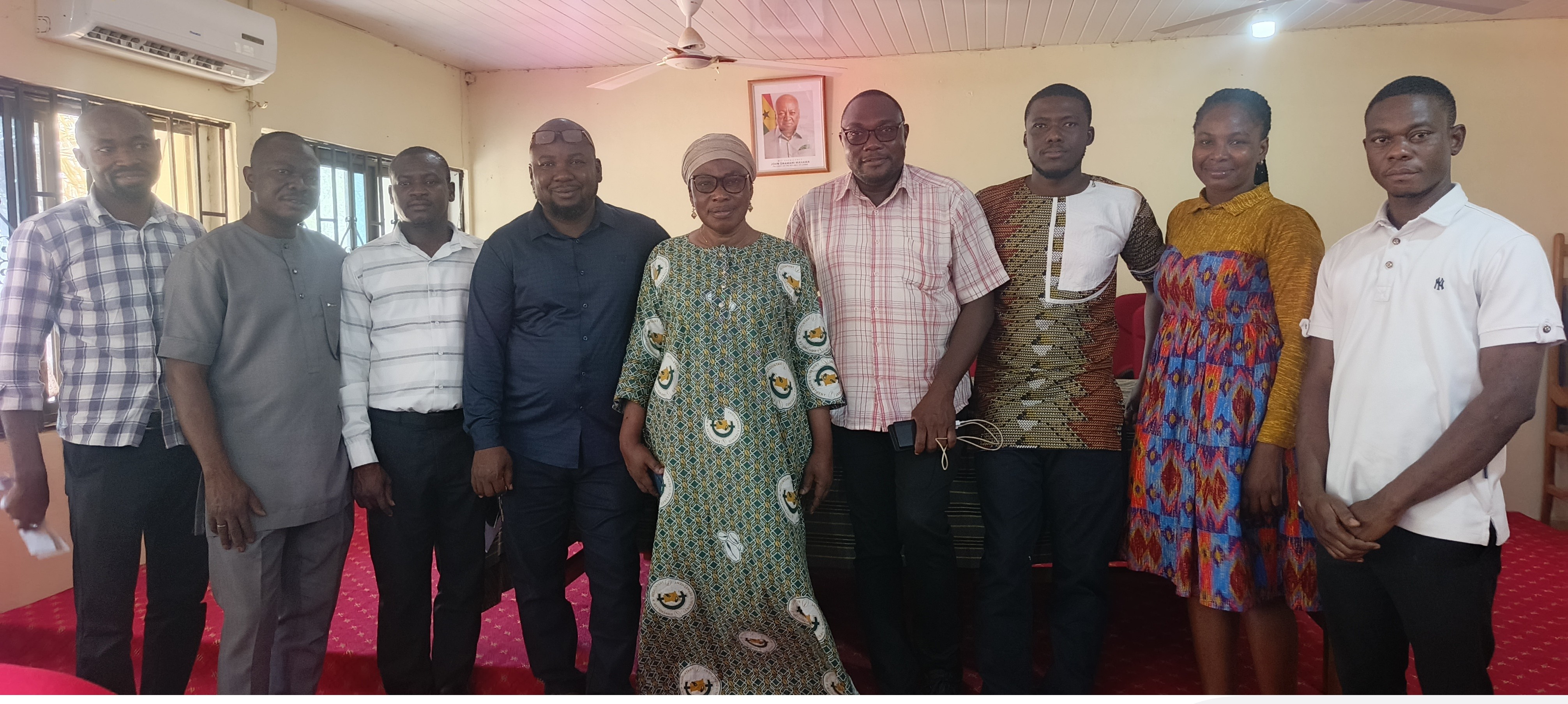 Inspection of Renovated District Assembly Hall by District Coordinating Director and Some Staff